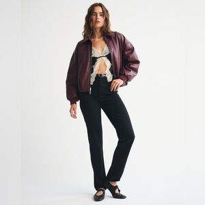 Abercrombie & Fitch Black Straight Leg Jeans